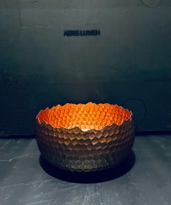 Brun kobber skål 20 cm